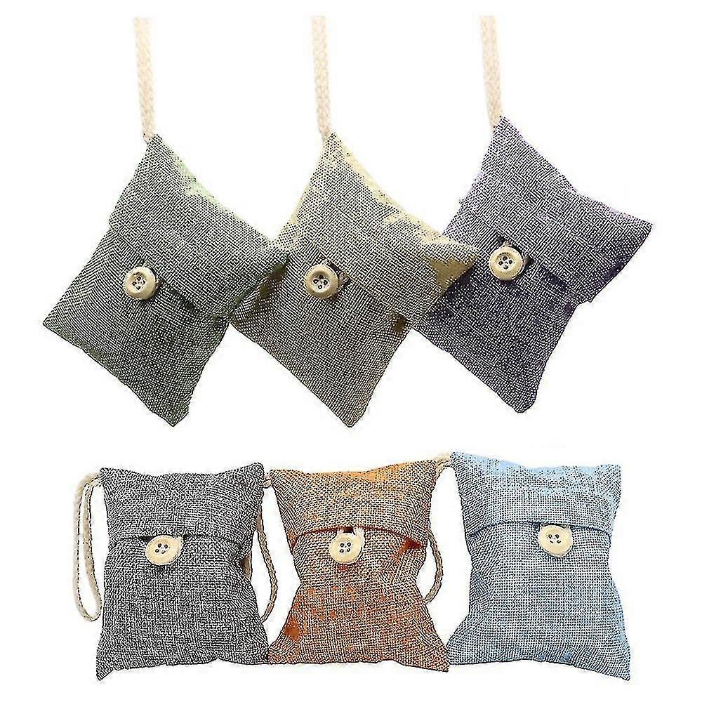 6 Packs Bamboo Charcoal Purifying Bag, New Smell Absorber, Absorber, Car