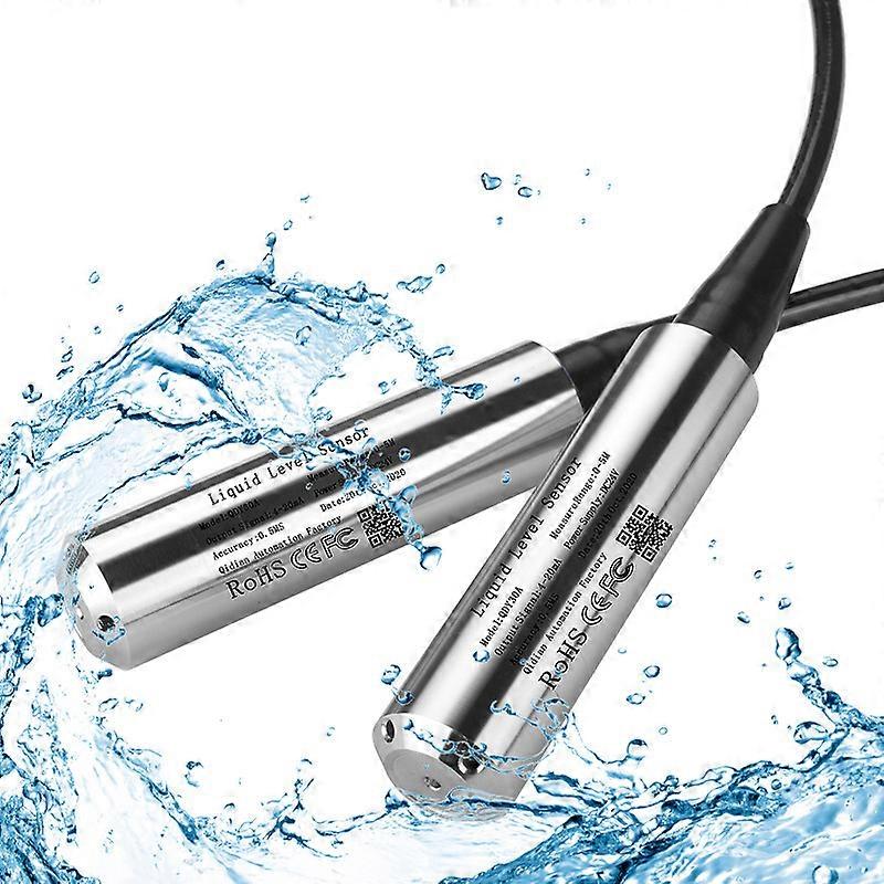 Water Level 5M 8M 10M Range 304 Stainless Steel Probe hydrostatic level 4-20mA 0-10V RS485 Output