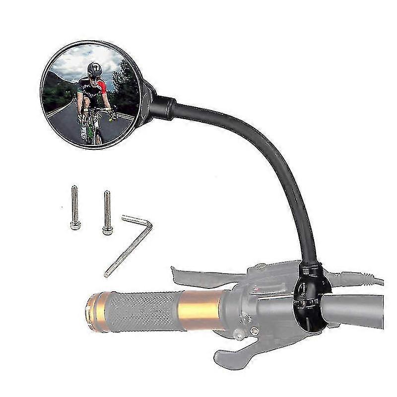 Bike Mirror, Bicycle Wide Angle Rear View Safe Mirrors, Degree Adjustable Rotatable Handlebar Mounted Convex Mirror For Mountain Road Bike Cycling