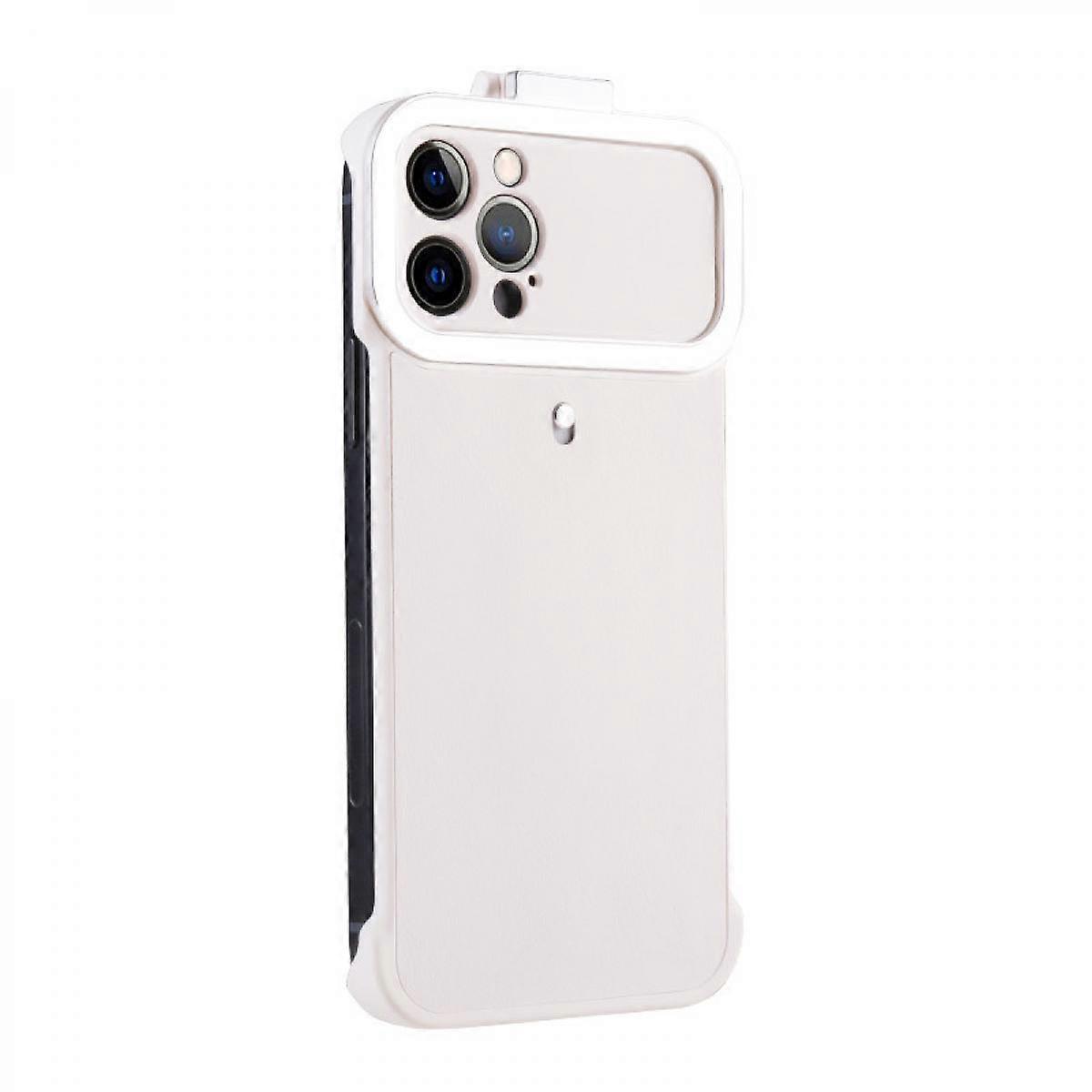 Suitable For Iphone 12 Pro Mobile Phone Case Fill Light Square Fill Light (White)