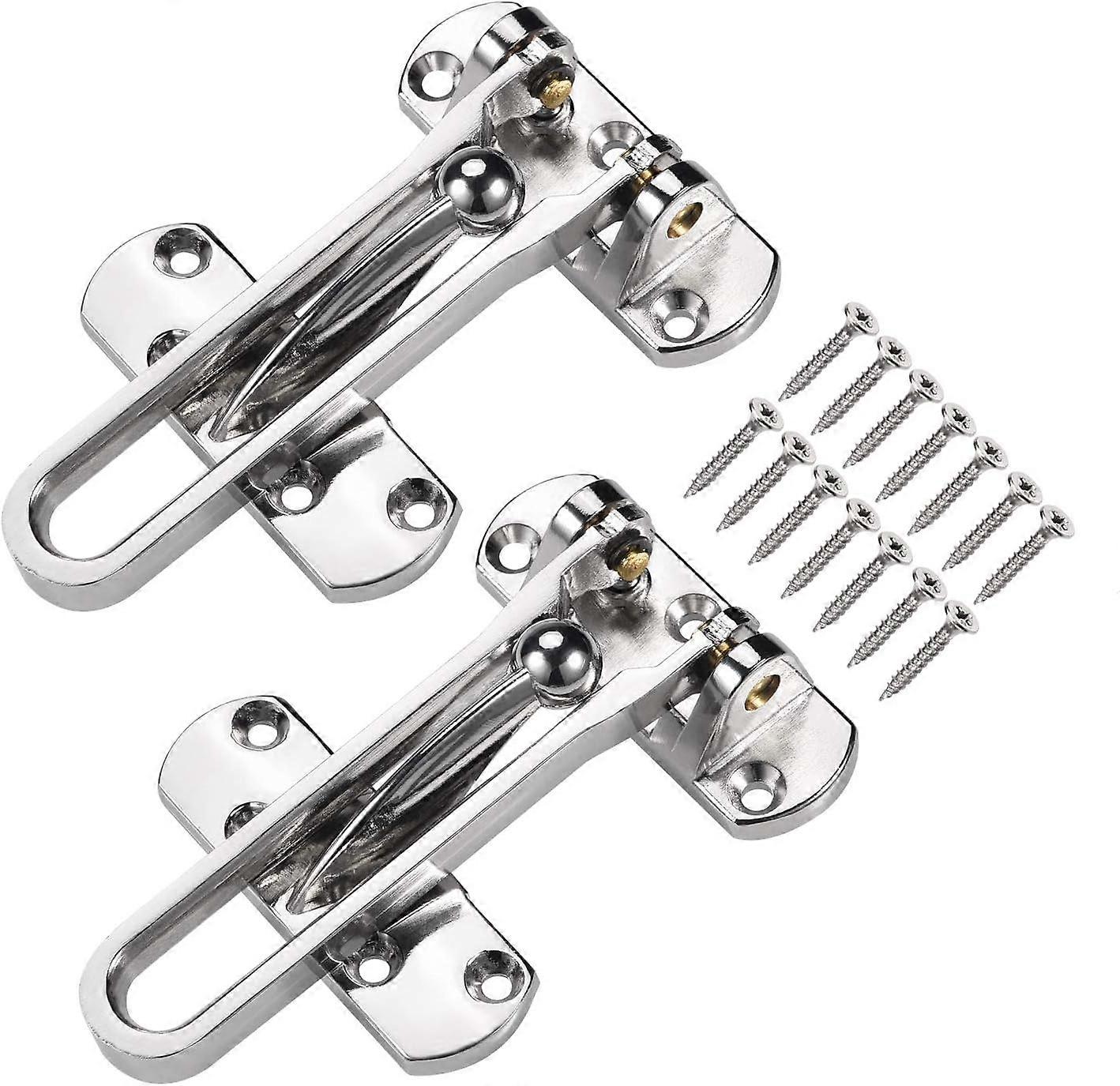 2 Packs Swing Bar Stainless Door Restrictor, Security Door Chain Restrictor, Door Chain Lock with