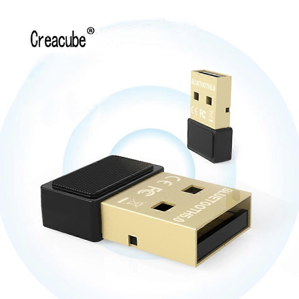 Creacube USB Bluetooth-Compatible 5.0 USB Wireless Computer Adapter Audio Receiver Transmitter Dongles Laptop Earphone RTL8761B