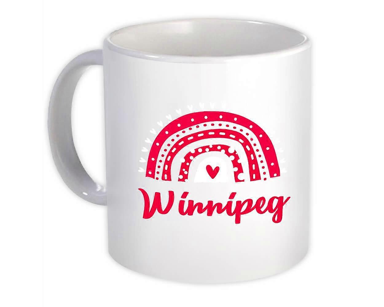 Gift Mug: Winnipeg Canada Rainbow