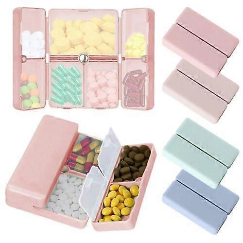 Daily Pill Organizer 7 Compartments Folding Portable Travel Pill Case Box Flip New