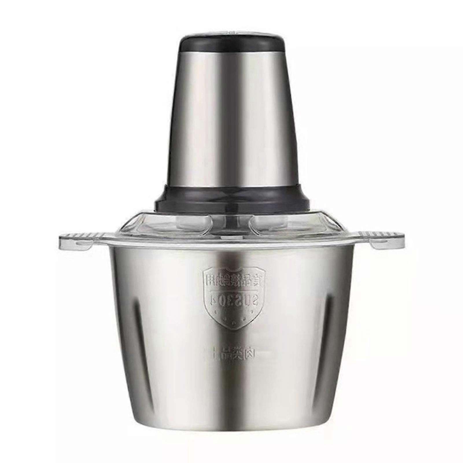 Multifunctional Stainless Steel Electric Mincer For Kitchen 250w With Double Layer Blades 2l Large