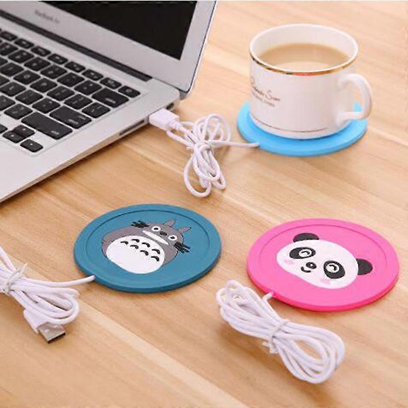 Creative PVC soft heating coaster soft rubber usb heating coaster Epoxy insulation coaster