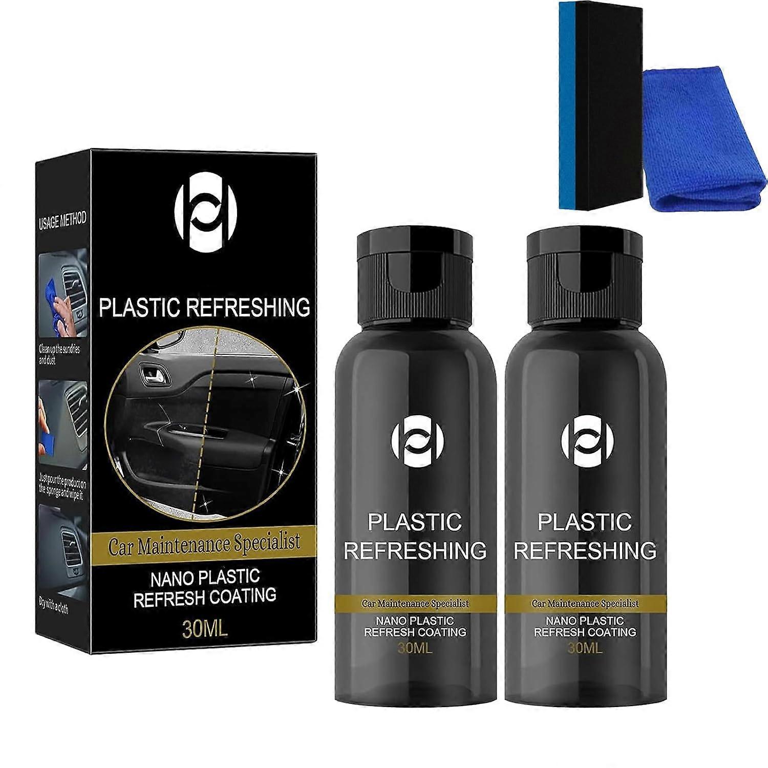 Plastic Refreshing,Plastic Revitalizing Coating Agent,Plastic Parts Refurbish Agent,Nano Plastic Refreshing Coating(2pcs
