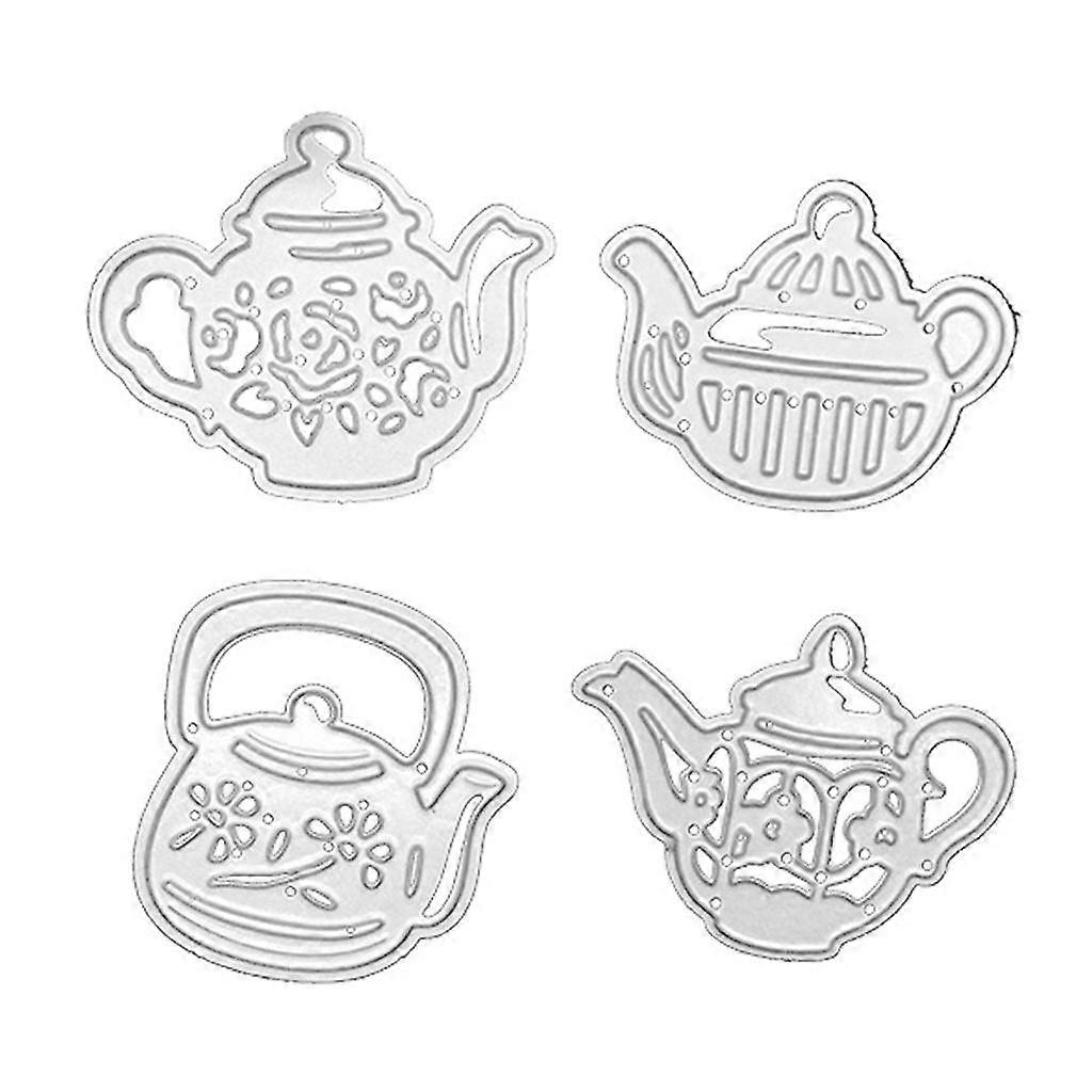 Teapot Pattern Embossing Stencil Cutting Dies For Album Card Scrapbooking