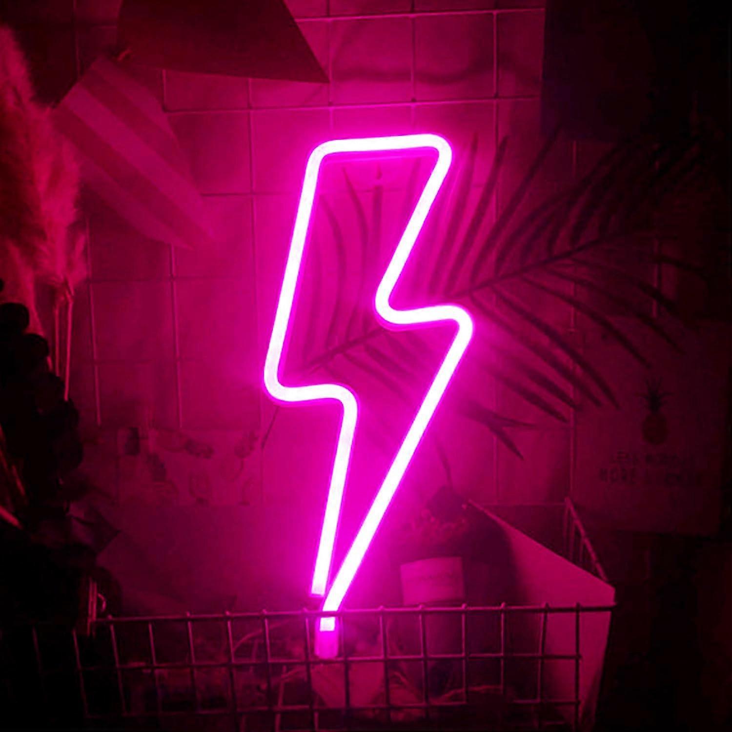 Lightning Neon,LED Lightning Shape Neon Sign,Neon Battery/USB Night Light ,LED Lightning Sign Decor