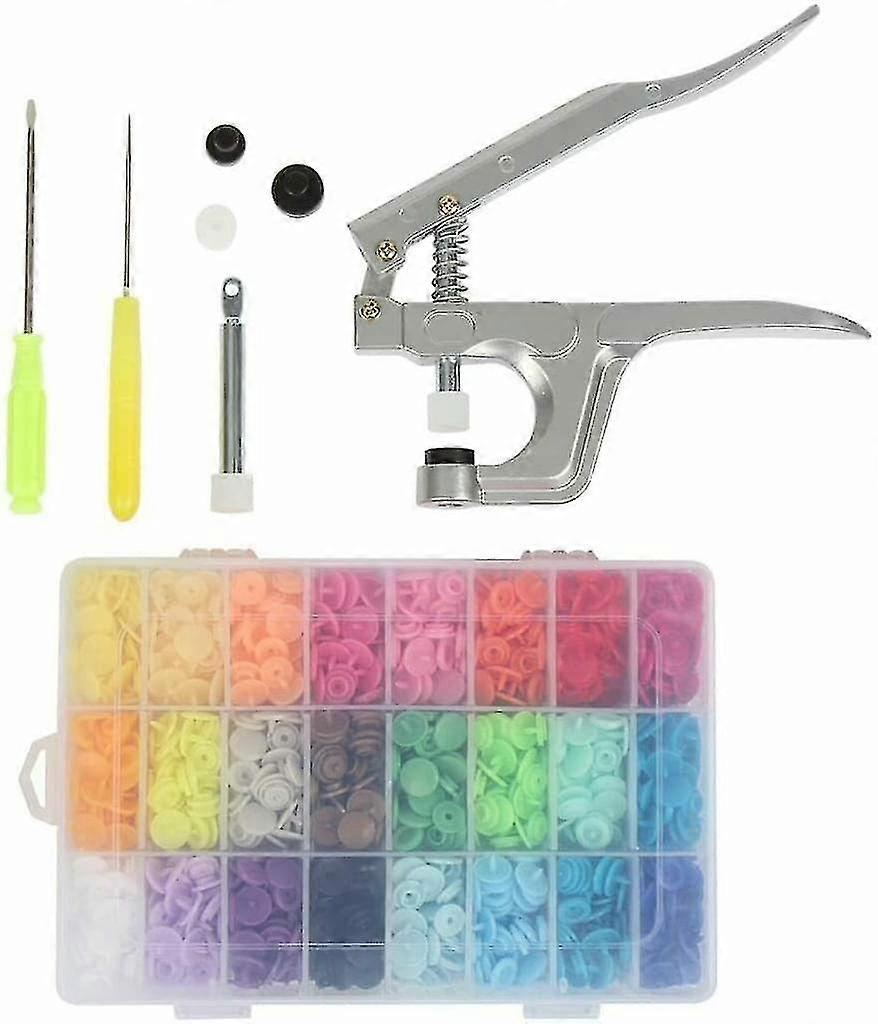 360 Set 24 Colors T5 Snaps + Snaps Pliers For All Kinds Of Diy Clothing Crafts s202412121272