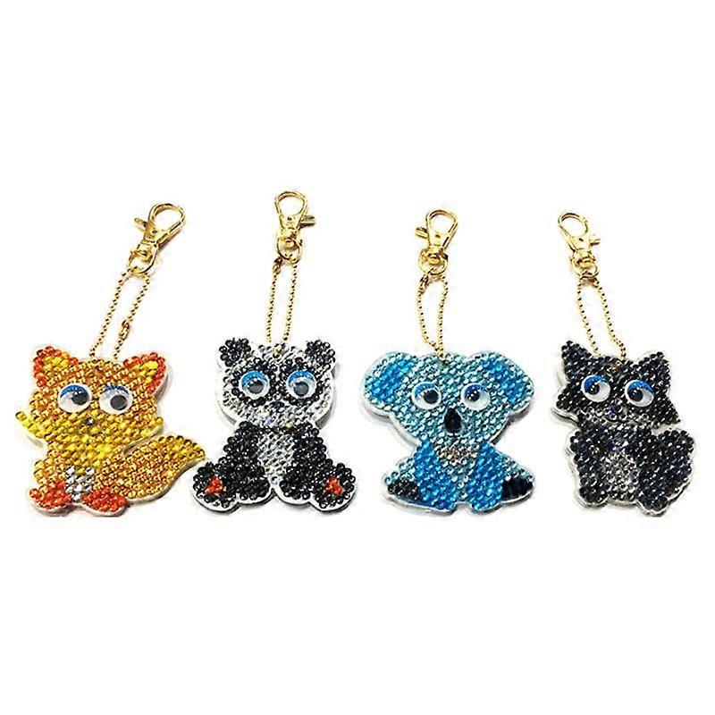 DIY Crystal pattern Diamond Embroidery 5D Diamond Drawing for Key Chain Round Di