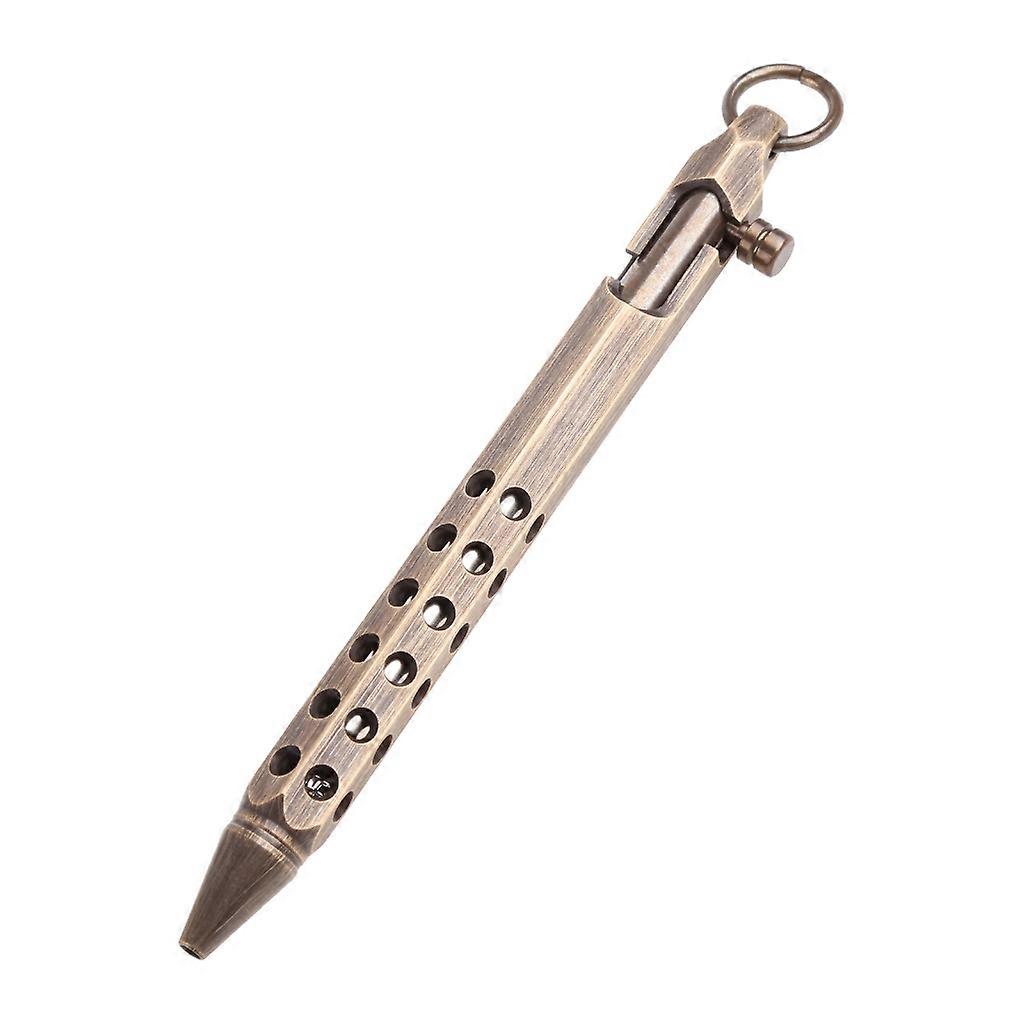 Handmade Solid Brass Pen Hexagonal Bolt Type Action Gel Pen School Stationery