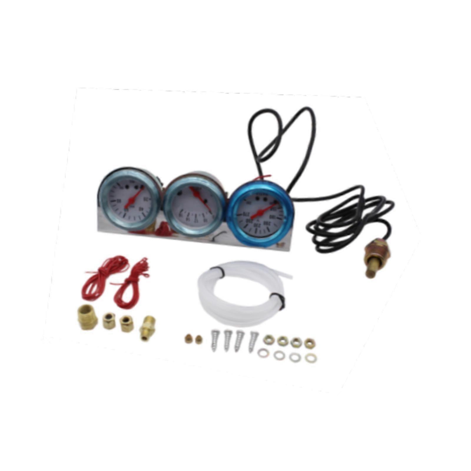 Car Triple Gauge Automotive Accessories 2'' Easy to Install Water Temp Gauge