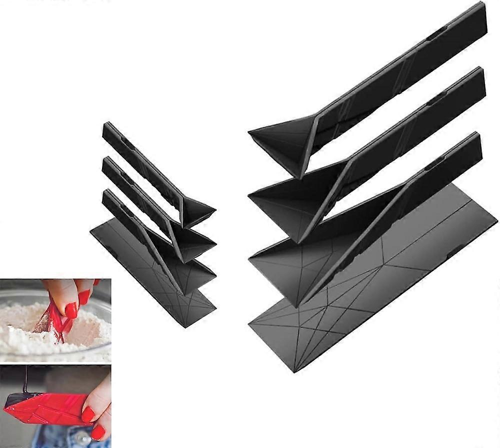 Polygons Flat 3-in-1 Measuring Spoons - 2 Spoons with 6 Different Sizes, Multifunction Folds Scoop Kitchen Gadgets