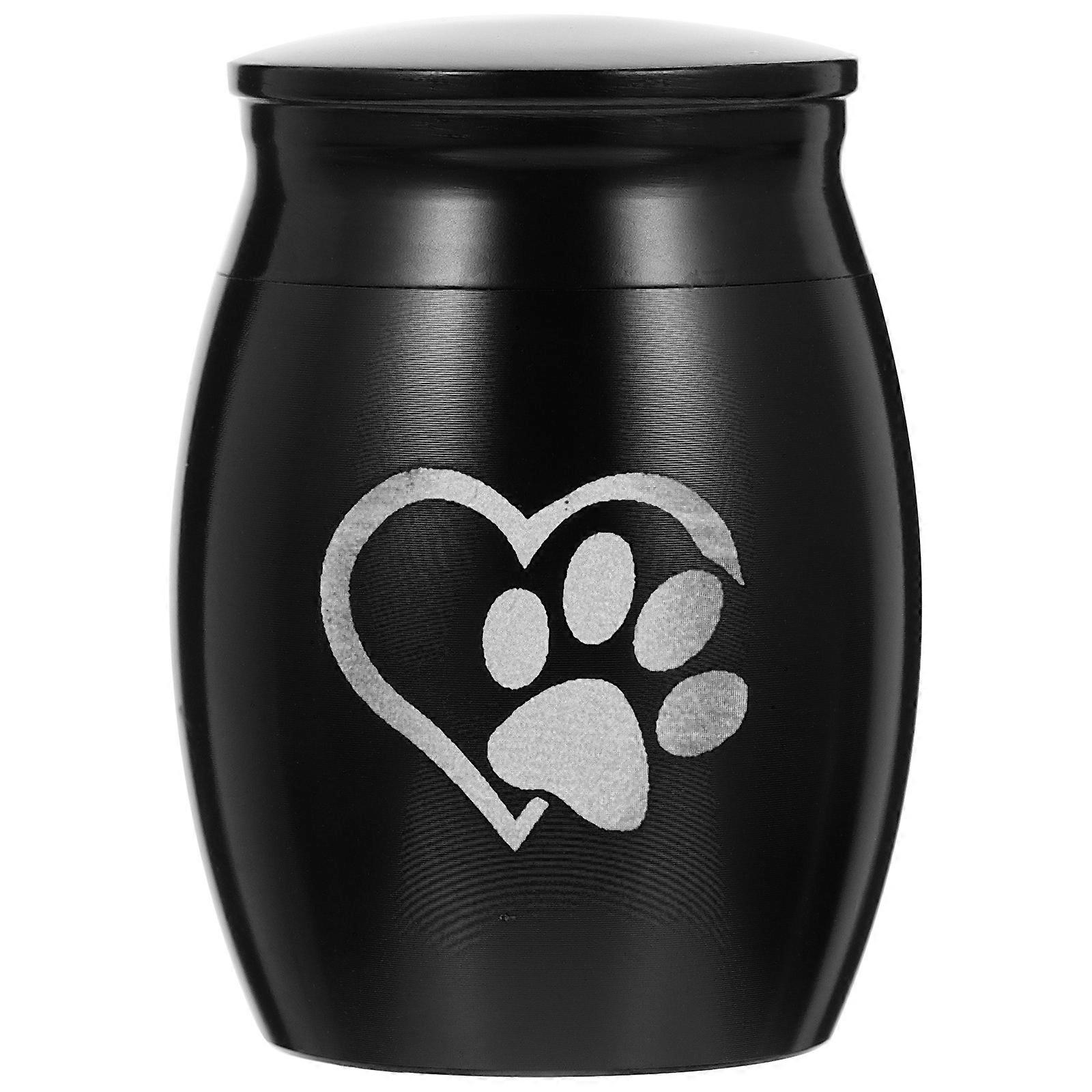 Rustfritt stål Cat Urn Pet Bone Ash Container Dog Ashes Storage Casket