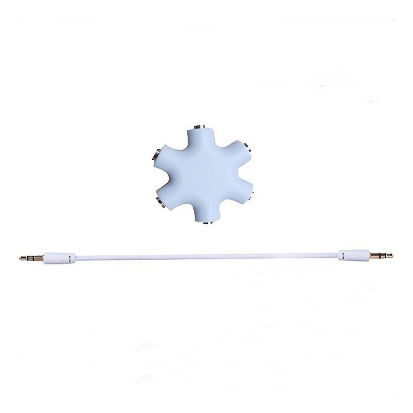 6-Way Multi Headphone Audio Splitter Connector for Tablet Laptop  PC MP3 Player Speaker & More
