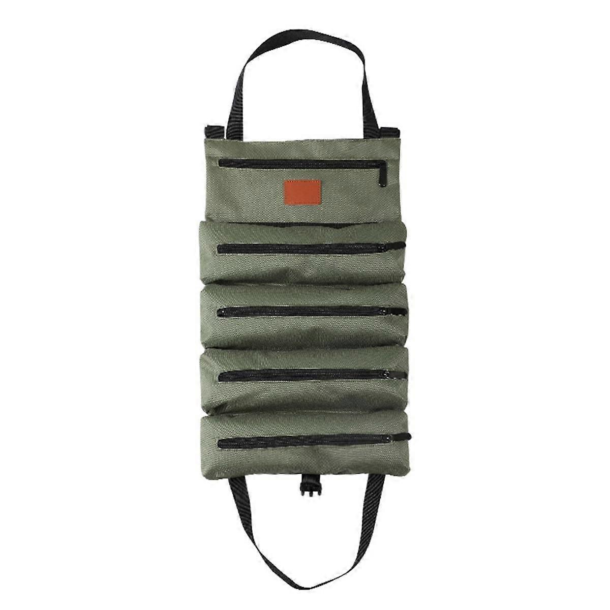 Tool Roll,Multi-Purpose Roll Up Tool Bag,Wrench Roll,Tool Organizer Bucket,Car Wrap Roll Storage Ca