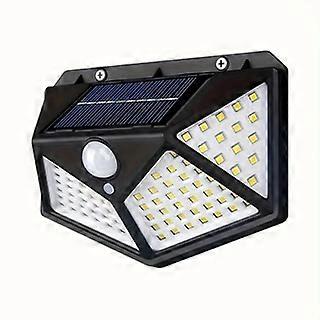 أسود 100LED ضوء الجدار الشمسي للفناء ، 1 قطعة
