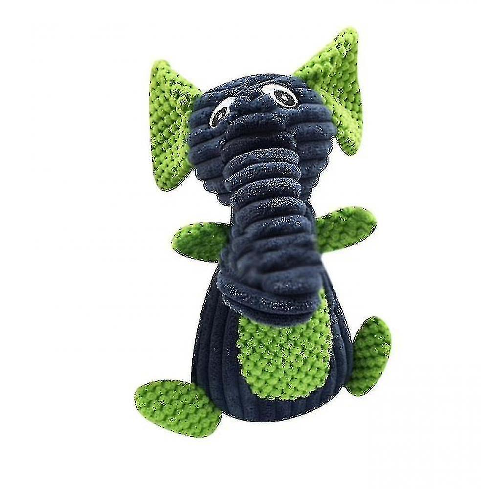 Bite-resistant Cute Animal Plush Vocal Toy(green)