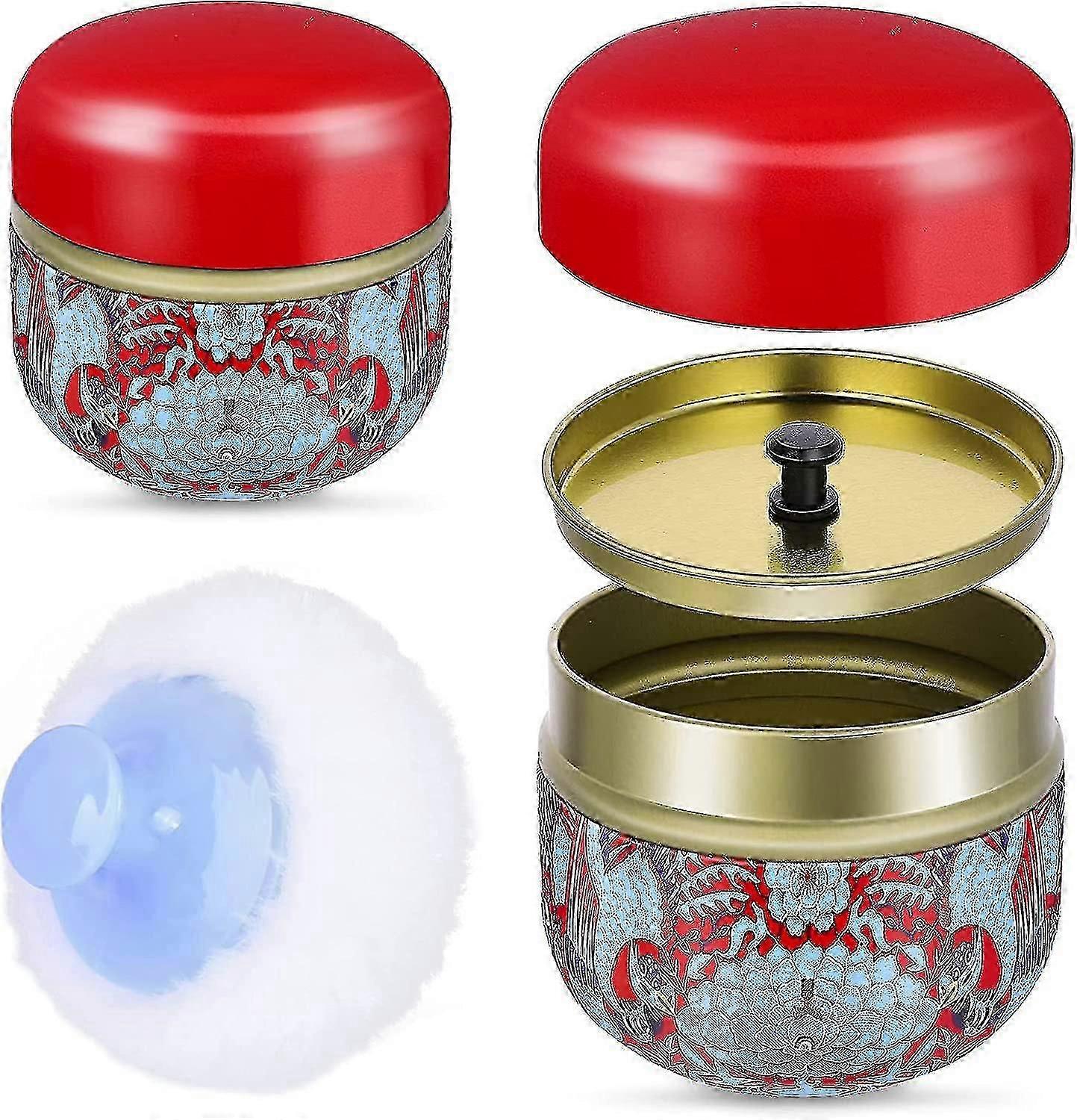 Powder Case With Powder Puff For Body Powder Empty Container Dusting Powder Box