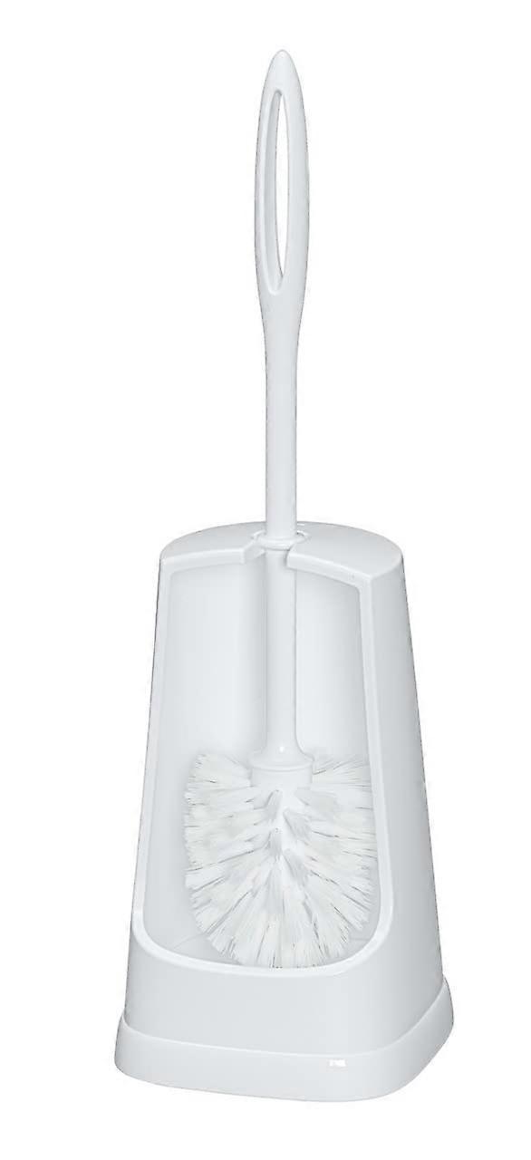 Simple Toilet Brush Set in White