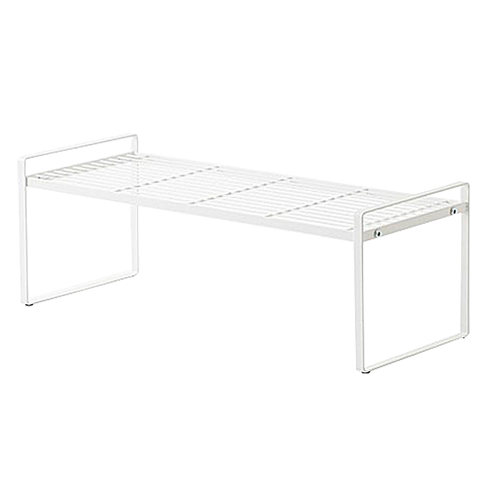 Expandable height adjustable organizer rack for kitchen cabinets