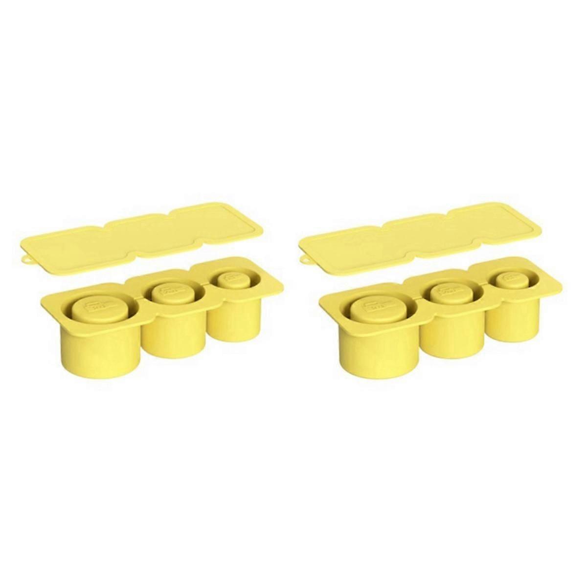 For Ice Tray Large Capacity Ice Tray Ice Making Mold Silicone Ice Tray Suitable for 30oz/40oz Yellow