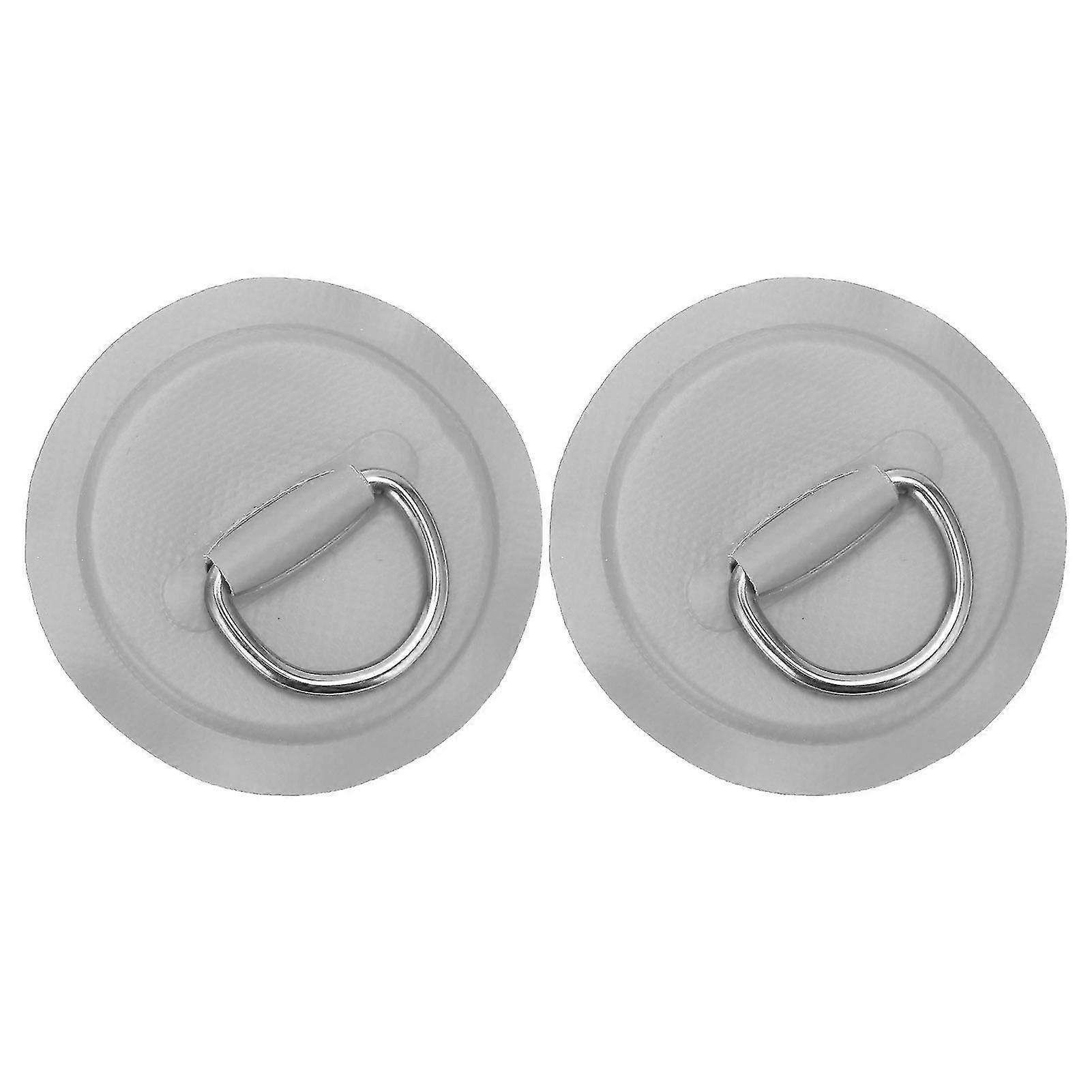 Gray PVC Inflatable Boat Raft Dinghy Canoe Surfboard Kayak D Ring Pad Patch Tie Down Fitting