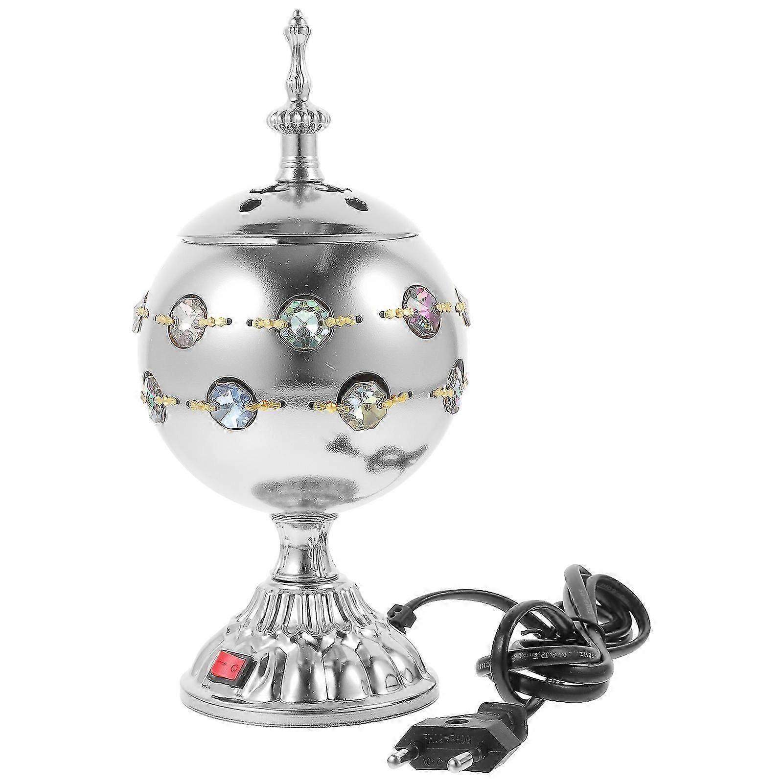 Electric Arabian Incense Burner Desktop Lidded Plug-in Censer Ornament EU Plug