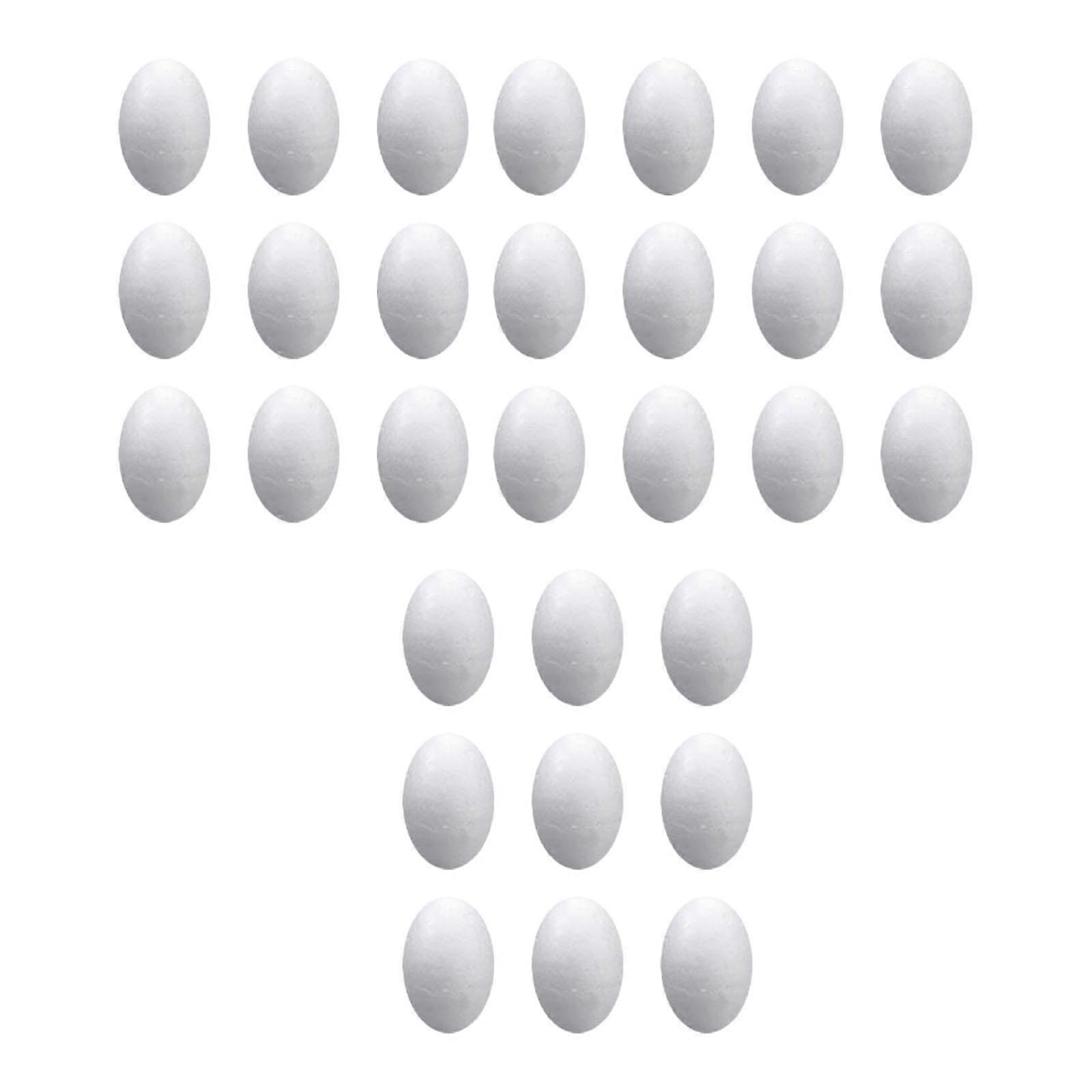 Foam Eggs Easter Eggs Blank Solid Balls White Unpainted Polystyrene Eggs Faux