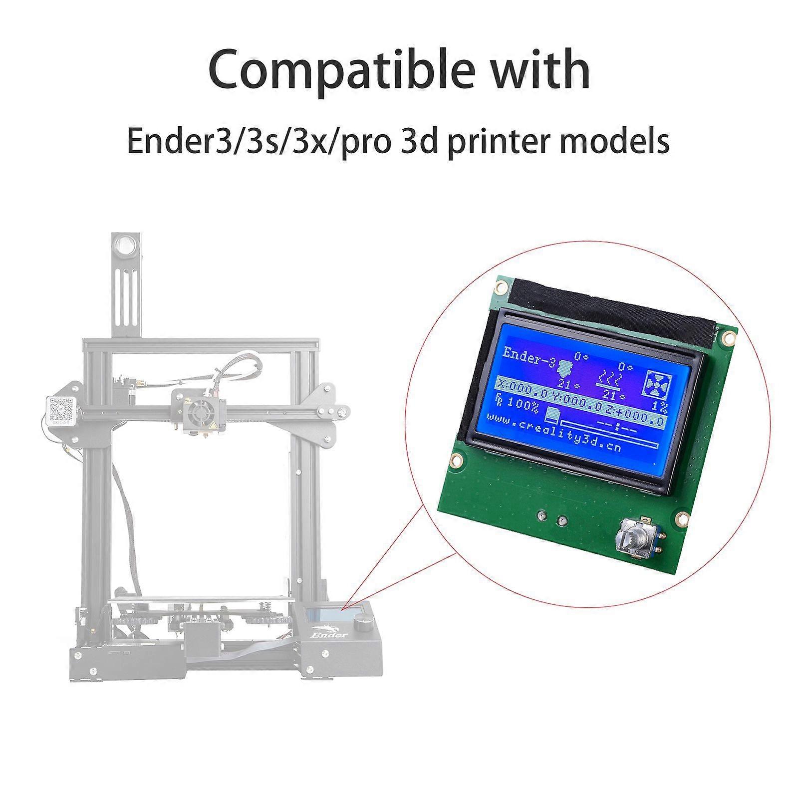 3D Printer Screen 12864 Display LCD Screen Control Board Accessories Compatible with Ender3/3s/3x/pro