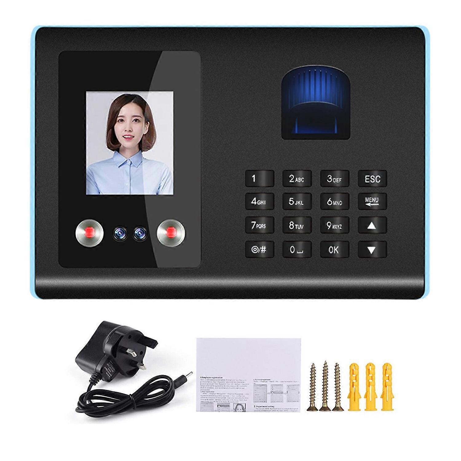 Intelligent Attendance Machine Face Fingerprint Password Recognition Mix Biometric Time Clock for Em