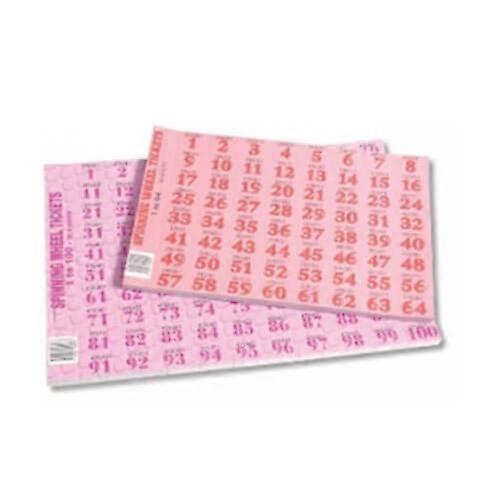 1 TO 64 PAD BSG Chocolate Wheel Tickets Quality Suitable For Small Raffles