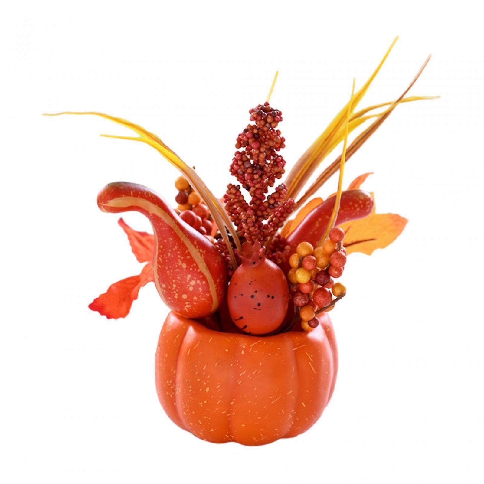 Artificial Pumpkin Flowers Fall Pumpkin Centerpiece A