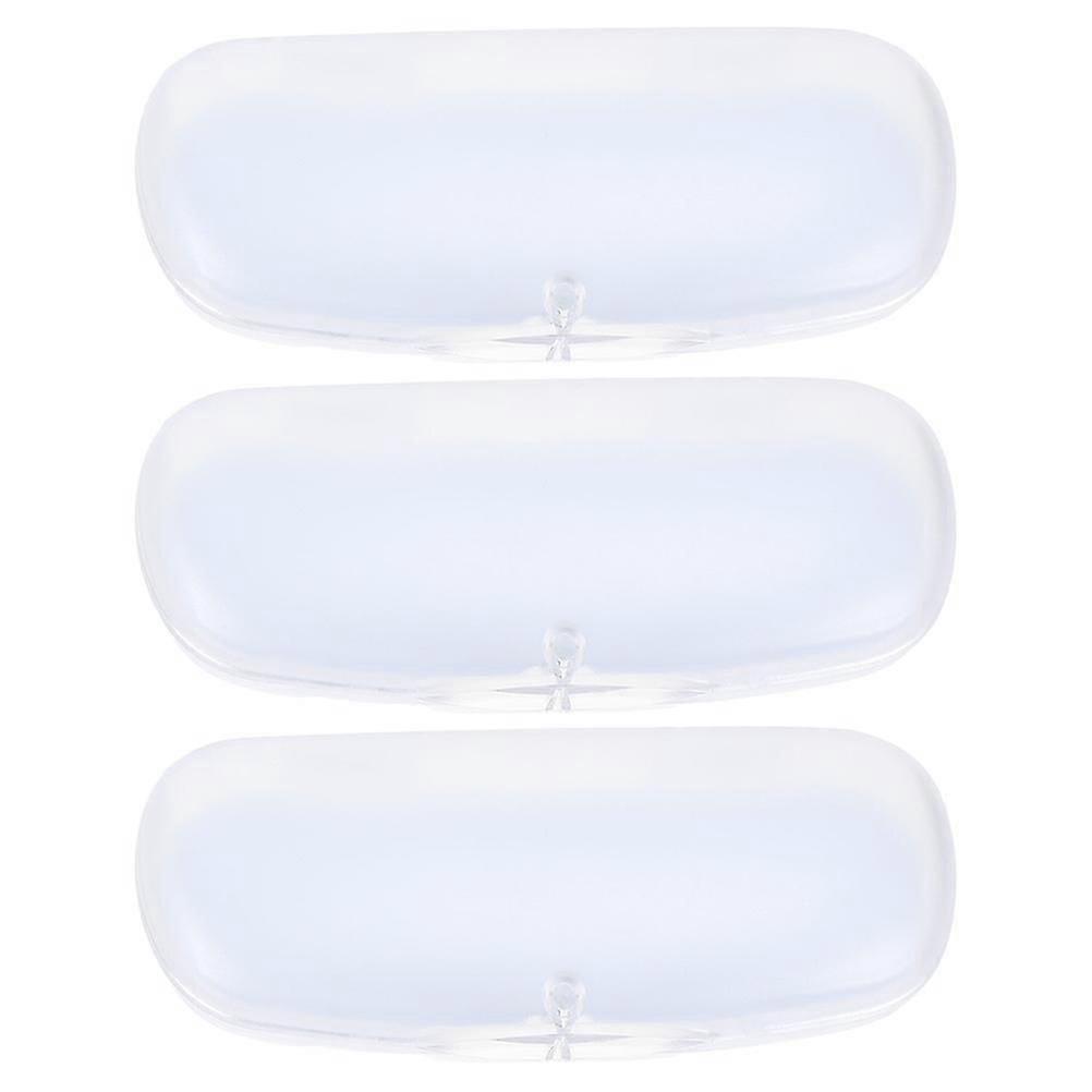 3 Pcs Simple Transparent Frosted Glasses Cases Practical Glasses Storage Boxes