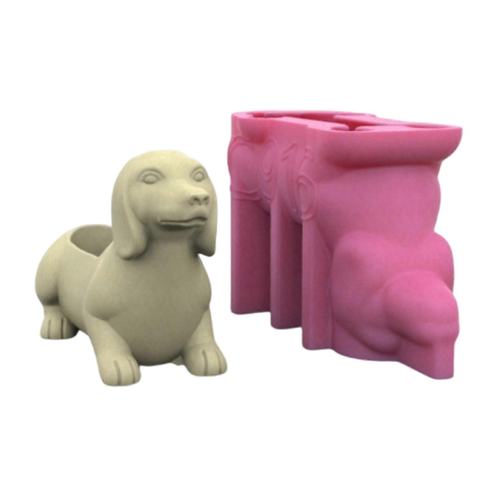 Silikon Pflanzentöpfe Form Vase Form Dackel Hund Form Handwerk Formen Sukkulente Pflanzer Formen Silikon Textur für Pflanzgefäß