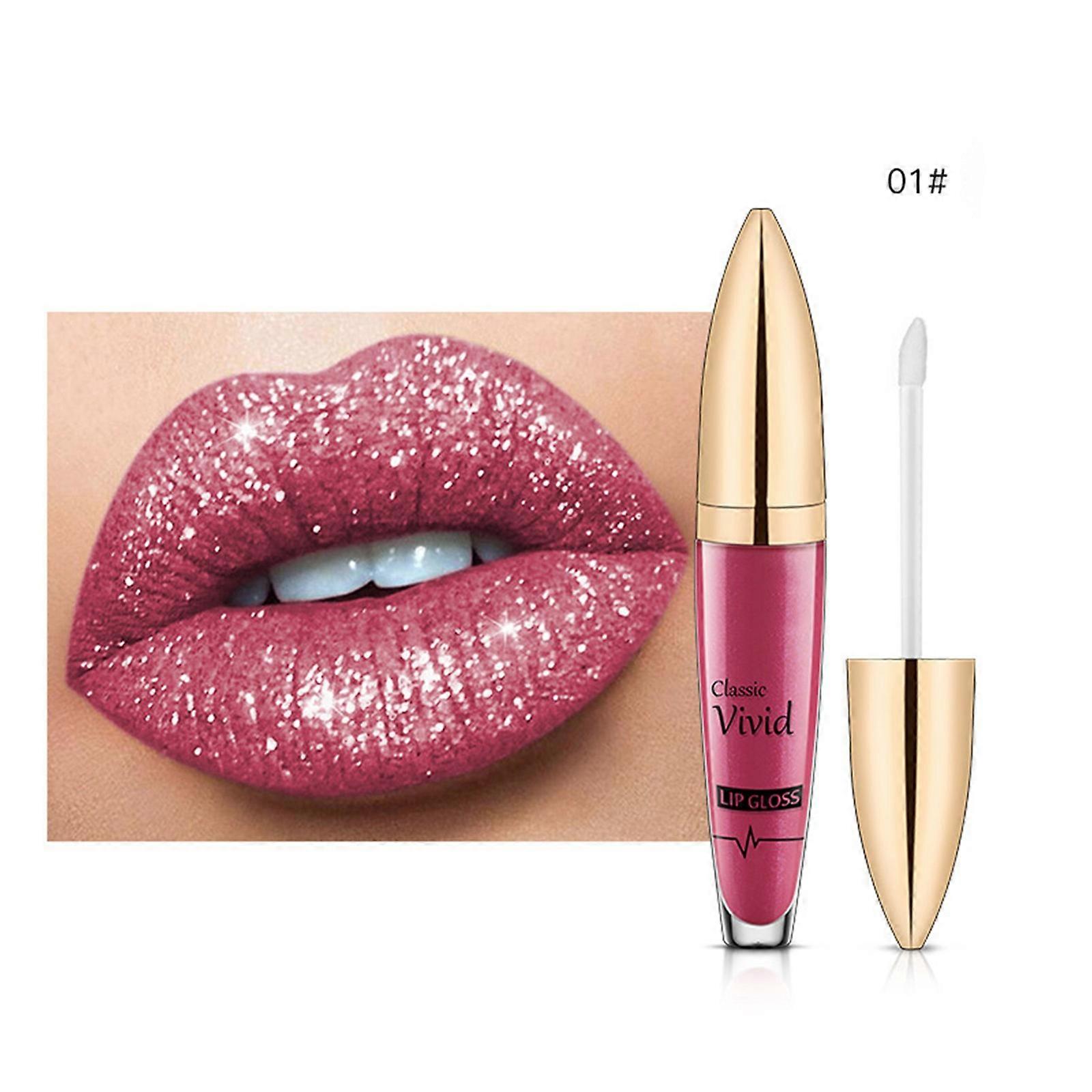 Diamond Shiny Long Lasting Lipstick Glitter Lipgloss Lipstick Shiny Matte Liquid Lipstick 5ML HarmonyHub45