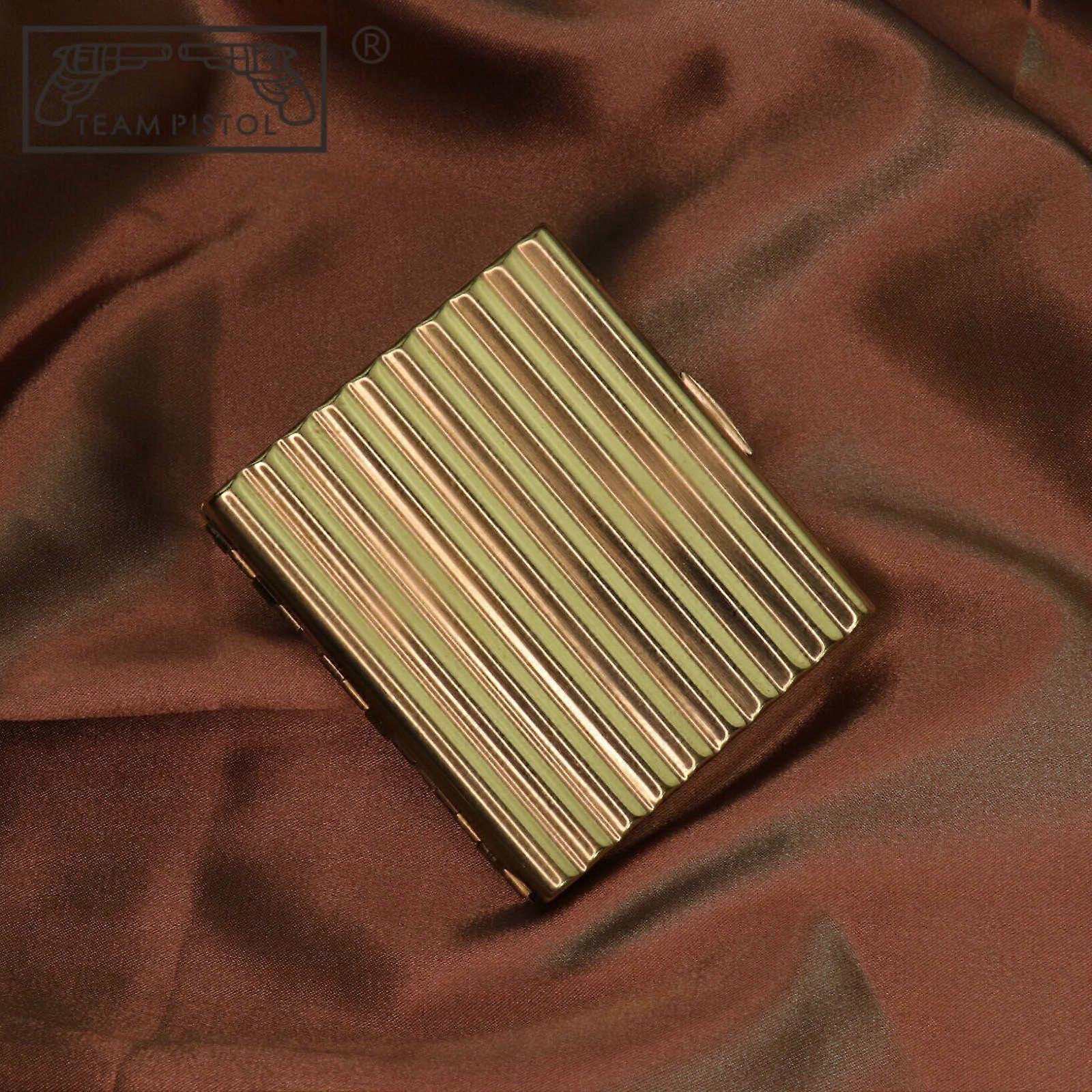Suncha Hand Roll Cigarette Box 70Mm Short Cigarette Holder Portable 20 Pcs Thin Copper Cigarette Box Metal Cigarette Holder