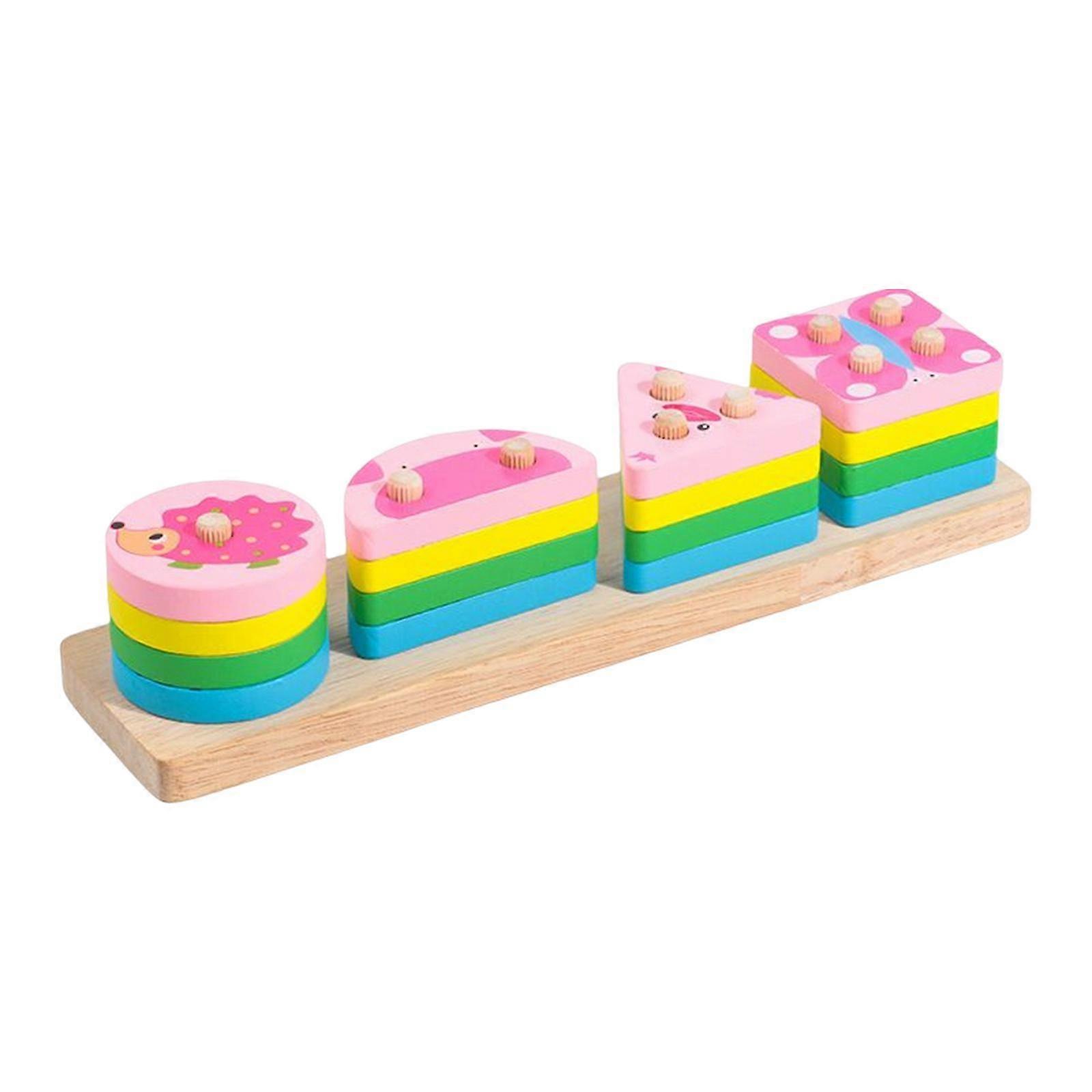 Wooden Shape Matching Blocks Cognitive