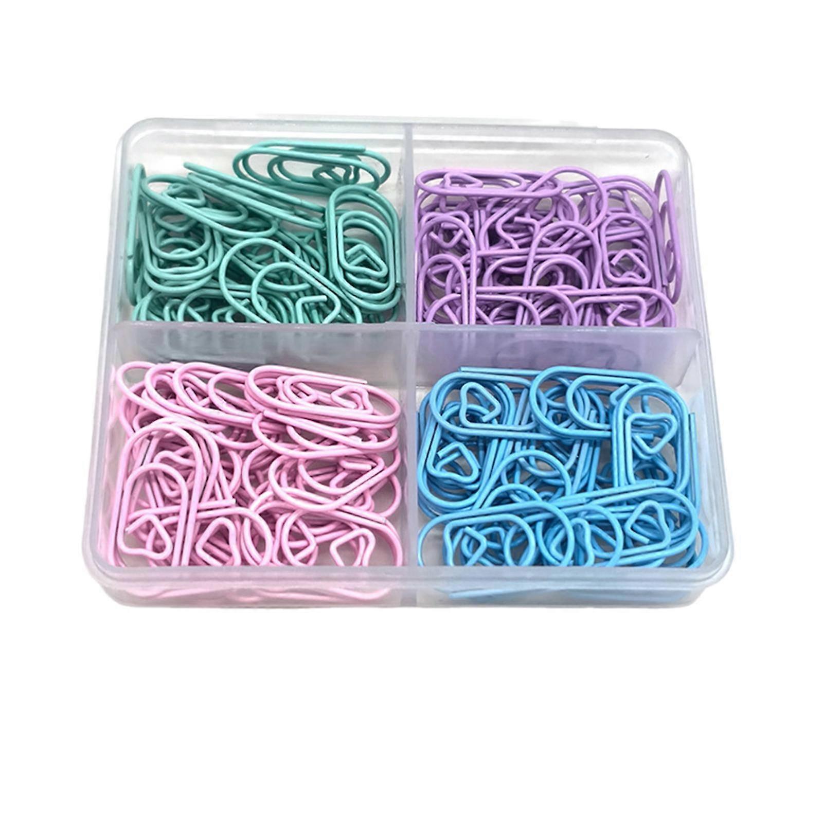 120x Paper Clips Small Stationery Embellishment Notebook Colored Paperclips