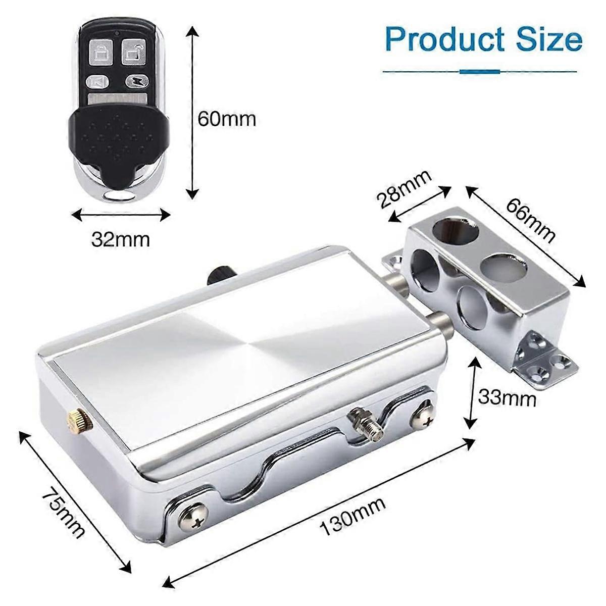 Electronic Door Lock,Smart Wireless Anti-Theft with 4 Remote Controls