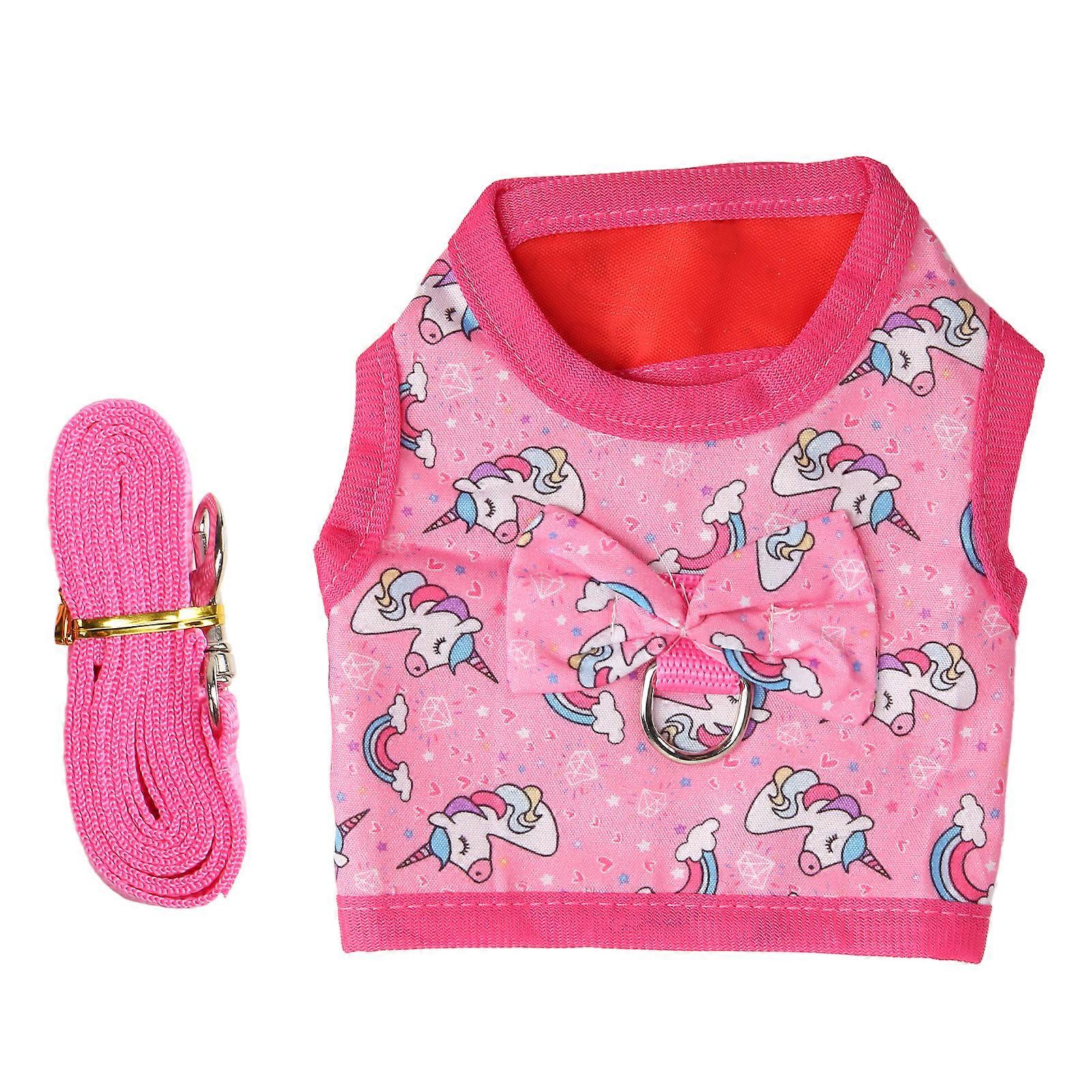 Rabbit Harness Leash Cute Unicorn Bunny Vest Leash for Chinchilla Hamster Guinea Pig Rabbit