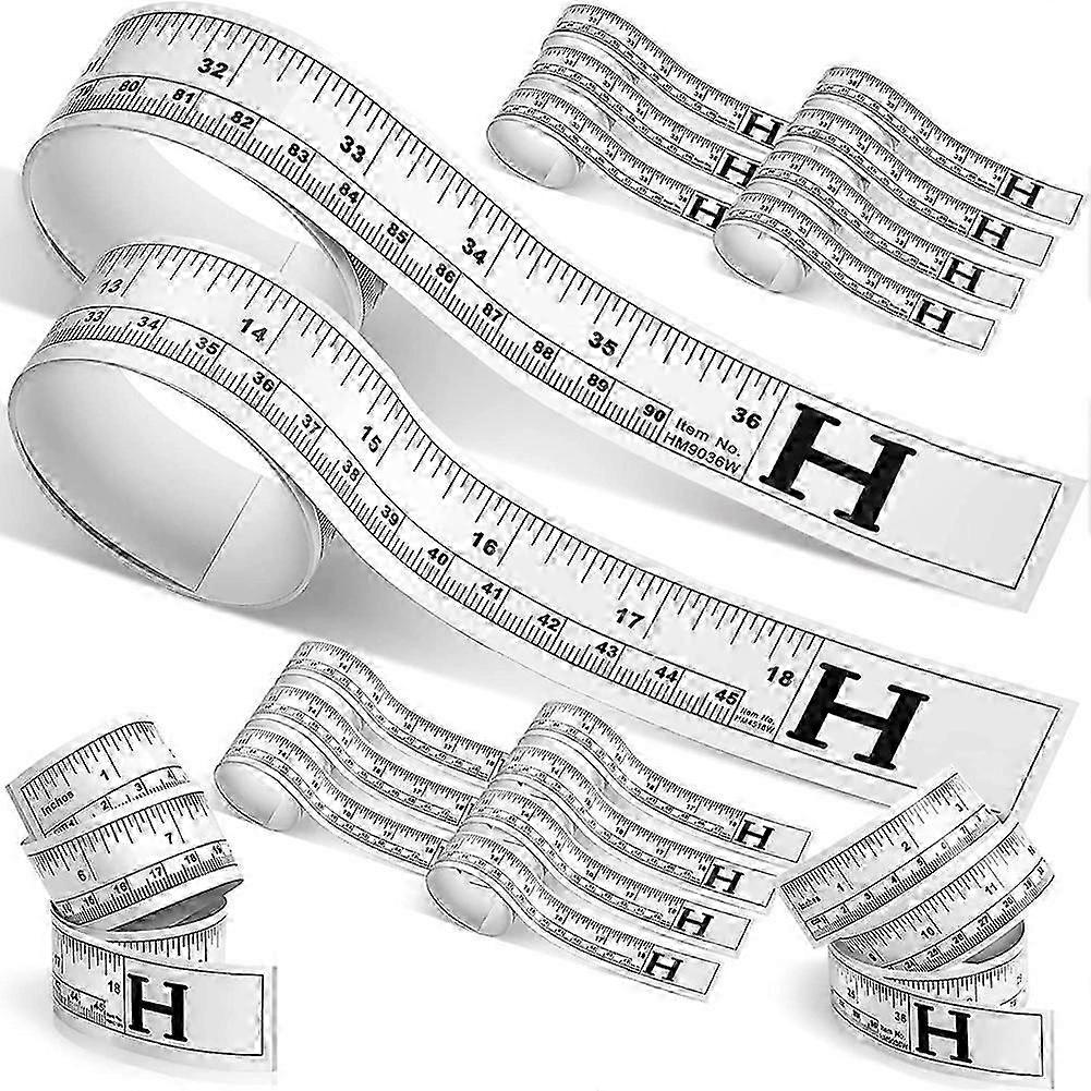 16Pcs Adhesive Measuring Tape Metric Tape Measure Sticky Measurement Double Scale Sewing for Table