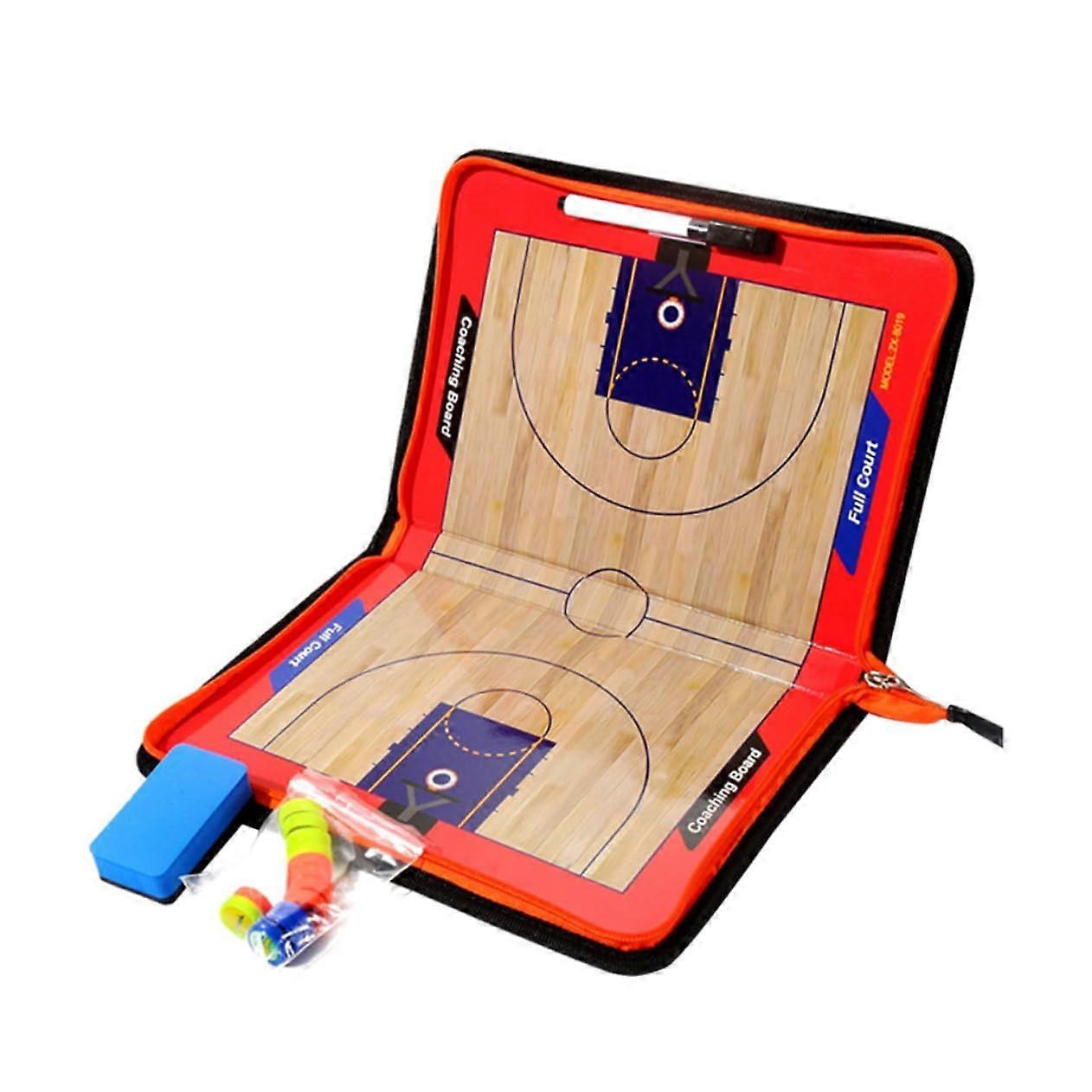 Basketball Board Clipboard Set - Magnetic PVC Layout Notebook - Wipe Board Kit for Coaches and Players