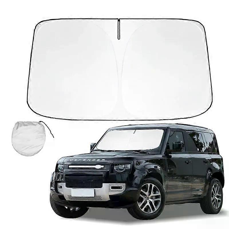 שמשה קדמית לרכב שמש צל עבור לנד רובר דיפנדר שמשיה קיץ מגן מגן מתקפל בלוקים UV קרני הגנה אביזר