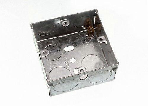 Flush Metal Back Pattress Box 1 Gang Single 35mm Deep Electrical Backbox