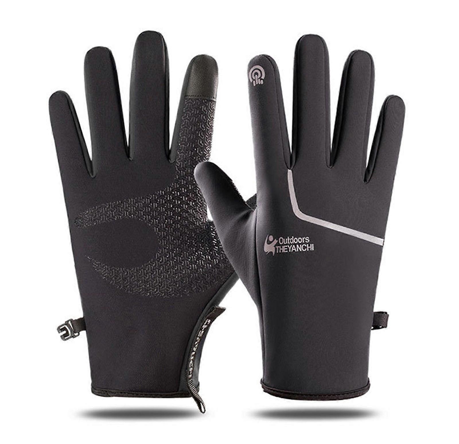 Gloves AntiSlip Thermal Gloves with Fleece for Biking Climb SplashGuard