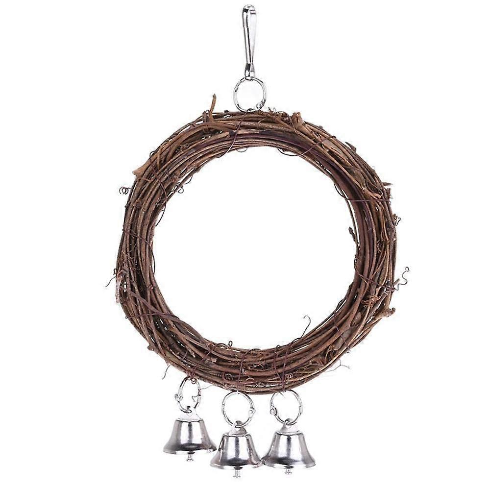 鸟栖木鹦鹉秋千强盗藤环咬鸟玩具架鸟笼配件鸟用品 1 件