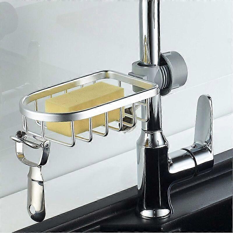 Faucet Drain Rack Swimming Pool Storage Rack Silver Multifunction Faucet Holder Quick Drain