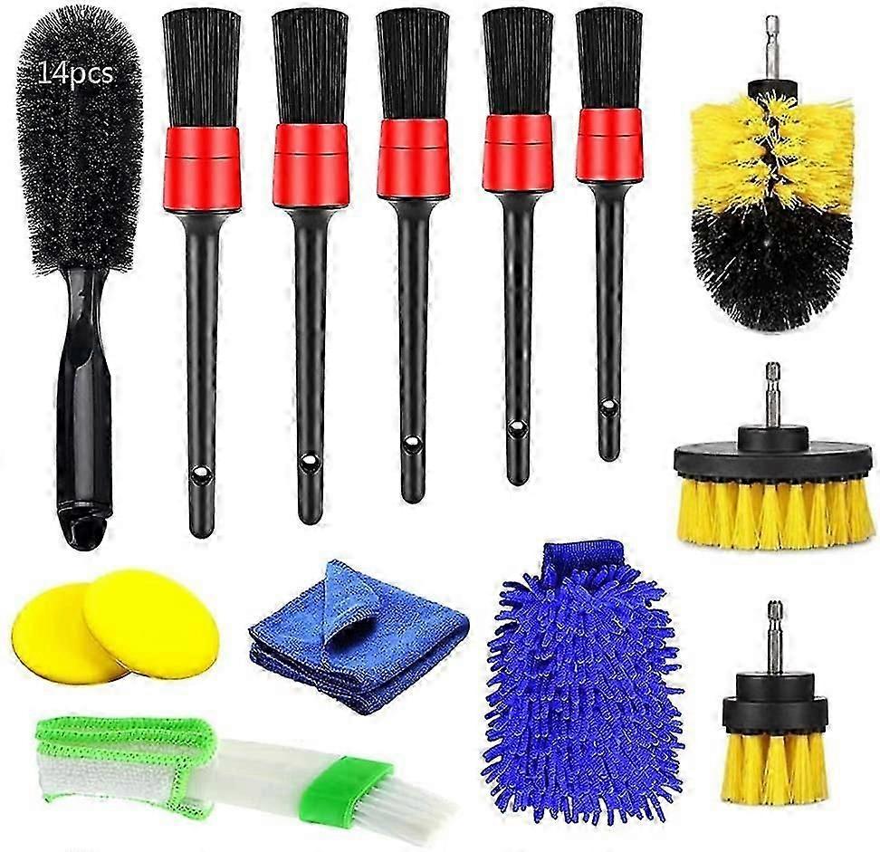 14pcs Car Cleaning Brush Set.Professional Car Cleaning Kit